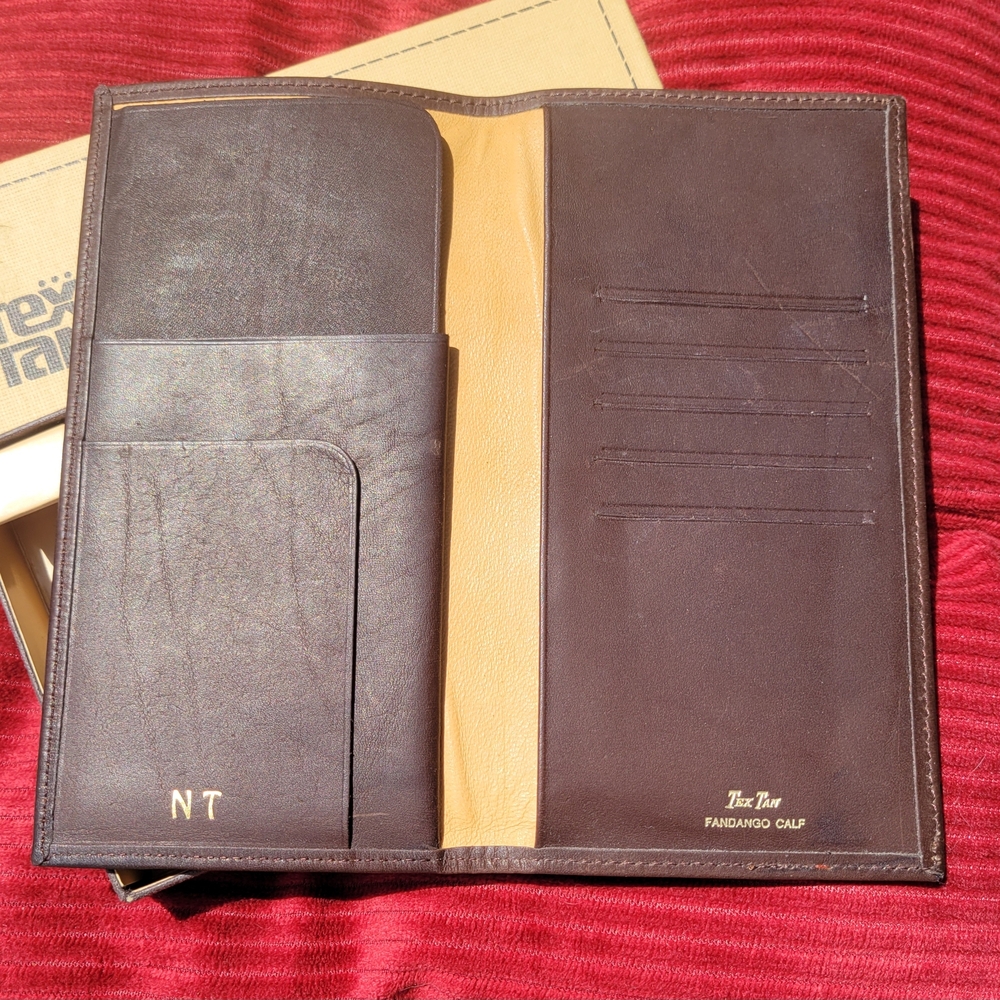 Vintage Tex Tan Fandango Calf Leather Secretary Wallet New With Wear. 7×4" - Picture 4 of 8
